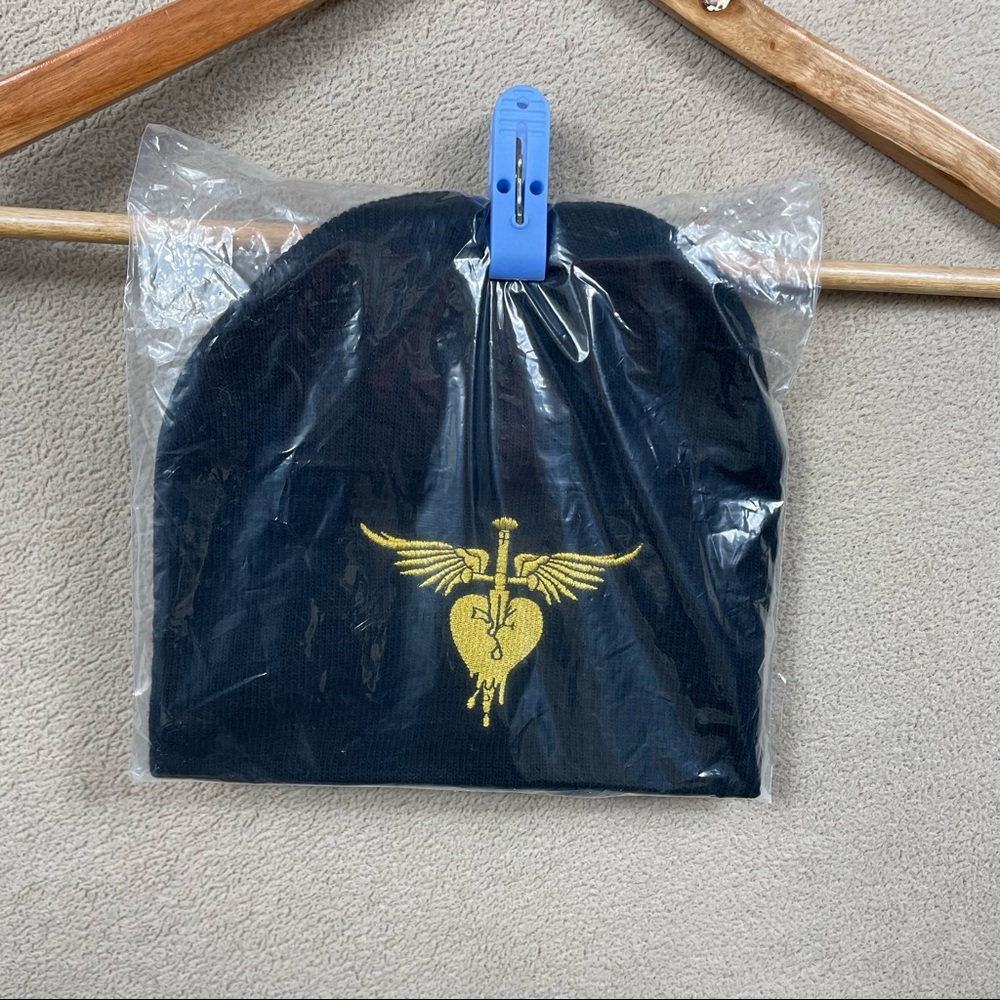VIP Edition Beanie Jon Bon Jovi Tour Black Gold Embroidery